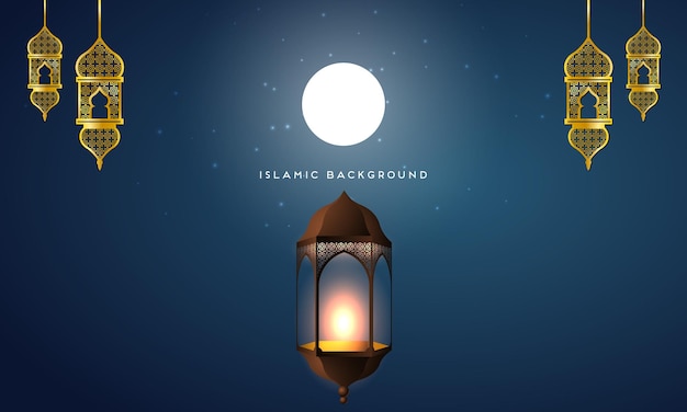 Gelukkig islamitisch nieuwjaar islamitisch ontwerp als achtergrond