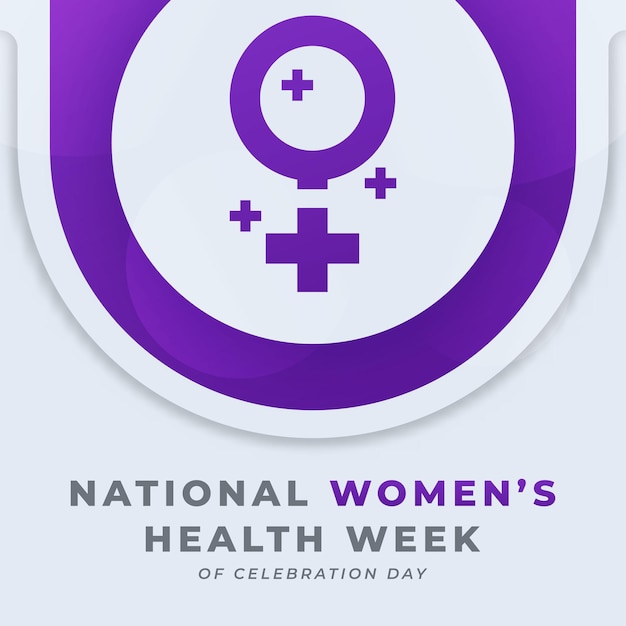 Gelukkig National Women's Health Week ontwerp illustratie voor achtergrond poster banner reclame