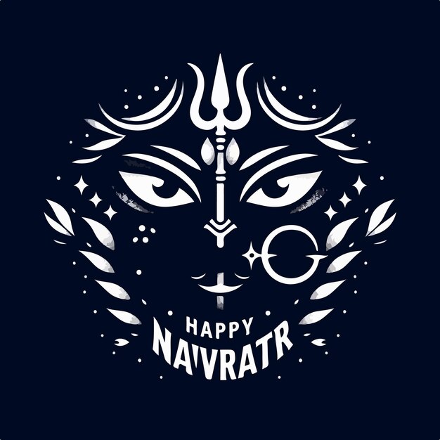 Gelukkig Navratri en Durga Puja festival Indiase viering achtergrond vector illustratie