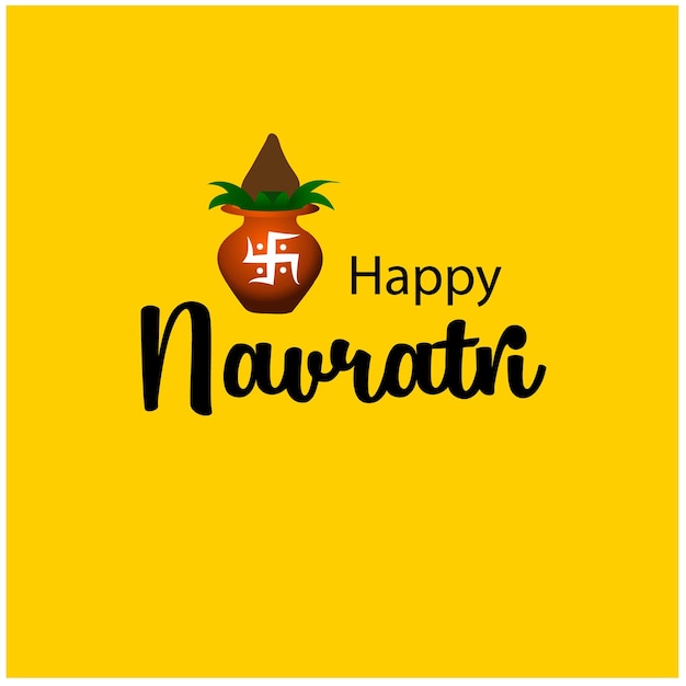 Gelukkig Navratri Festival van India viering creatieve vectorillustratie