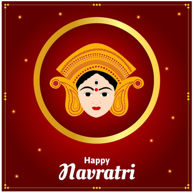 Gelukkig Navratri Indian Hindu Festival viering vectorillustratie