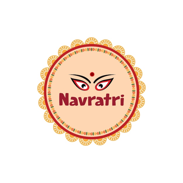 Gelukkig Navratri-logo-ontwerp