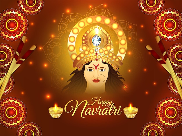 Vector gelukkig navratri viering wenskaart