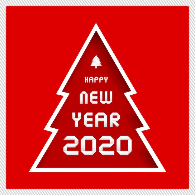 Gelukkig nieuw jaar 2020 wenskaart voor decoratie