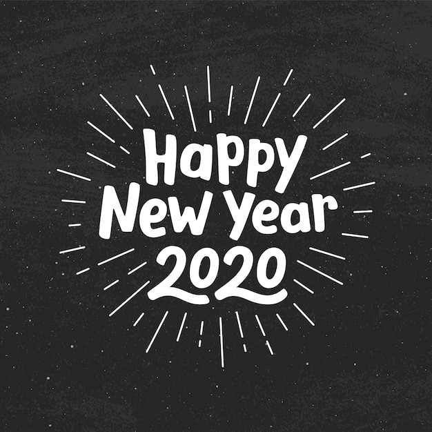 Gelukkig Nieuwjaar 2020 belettering