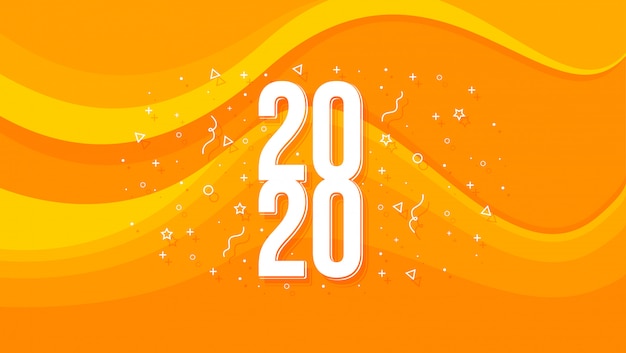 Gelukkig nieuwjaar 2020-wenskaart