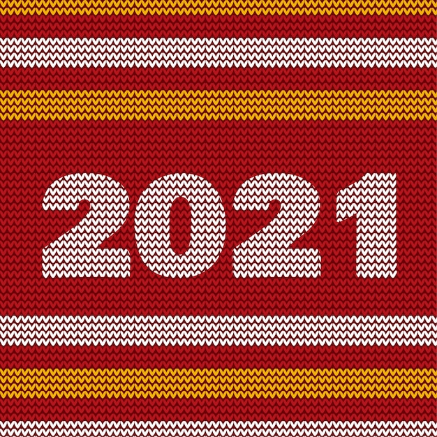 Gelukkig nieuwjaar 2021 kerst rode kleur