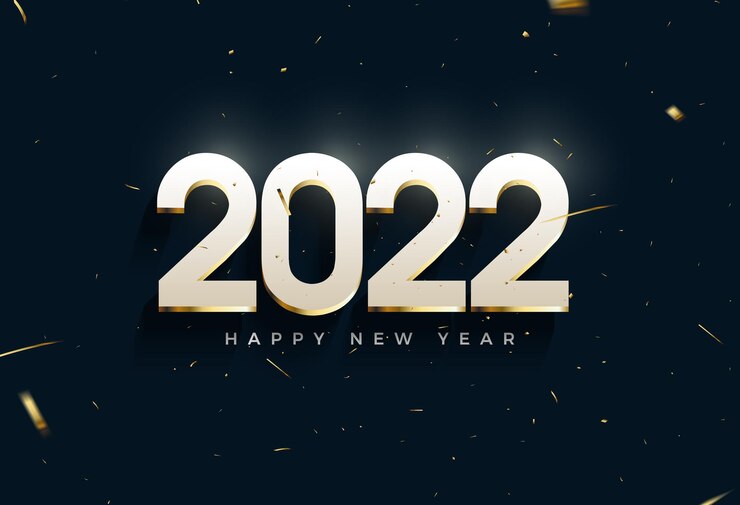 Gelukkig nieuwjaar 2022 achtergrond met eenvoudig ontwerp zijn wij