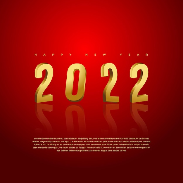 Vector gelukkig nieuwjaar 2022 banner met een cool ontwerp