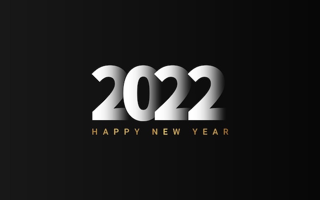 Vector gelukkig nieuwjaar 2022 kalender header belettering gratis vector