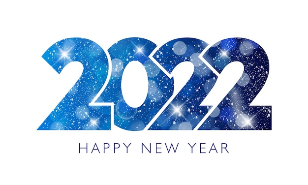 Vector gelukkig nieuwjaar 2022 tekstontwerp