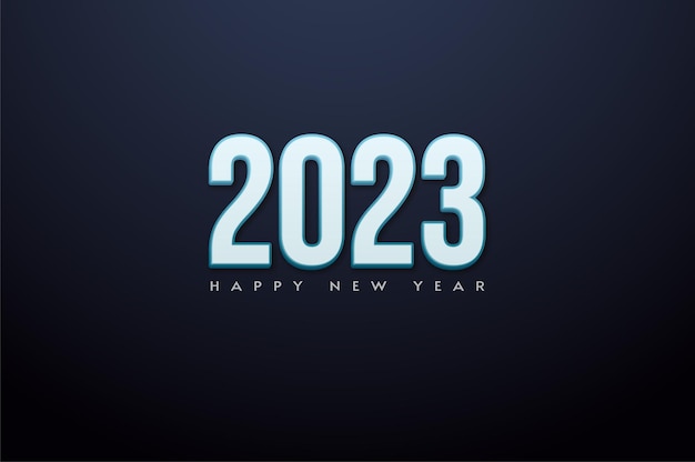 Gelukkig nieuwjaar 2023 eenvoudige achtergrond