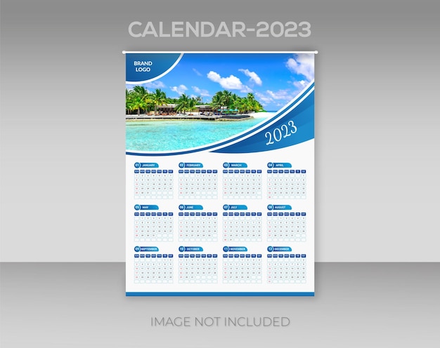 Gelukkig nieuwjaar 2023 kalender ontwerpsjabloon