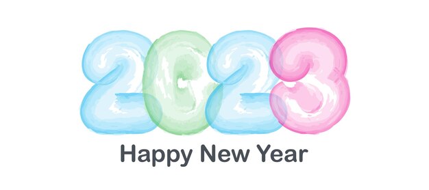 Gelukkig nieuwjaar 2023 met speelse pastelkleurnummers