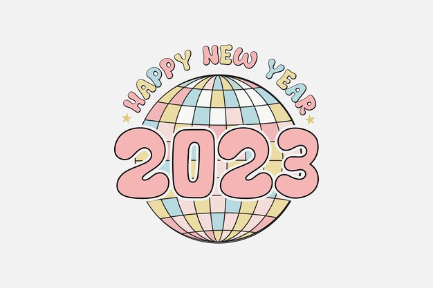 Gelukkig nieuwjaar 2023 Sublimatieontwerp