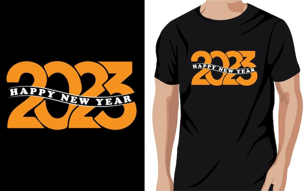 gelukkig nieuwjaar 2023 t-shirtontwerp