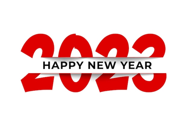 Vector gelukkig nieuwjaar 2023 tekst typografie ontwerp vectorillustratie