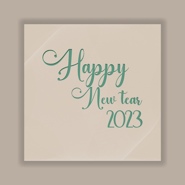 Vector gelukkig nieuwjaar 2023 tekst typografie ontwerpsjabloon