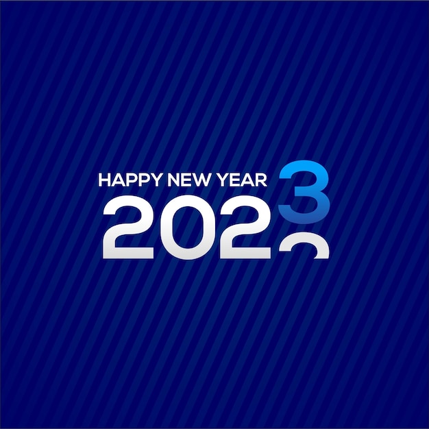 Gelukkig Nieuwjaar 2023 Typografie Blauw