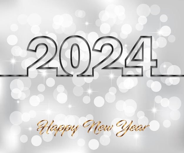 Vector gelukkig nieuwjaar 2024 achtergrond
