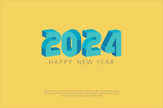 Gelukkig Nieuwjaar 2024 feestelijke realistische decoratie Vier het feest van 2024