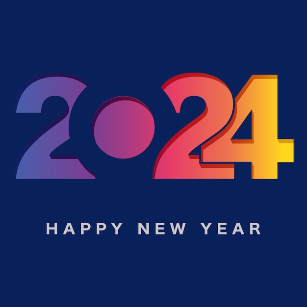 Gelukkig Nieuwjaar 2024 Kaartontwerp