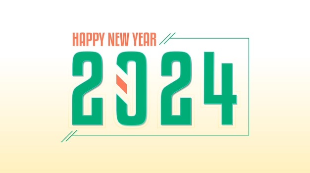 Gelukkig Nieuwjaar 2024 viering banner
