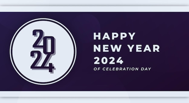 Gelukkig Nieuwjaar 2024 viering vector ontwerp illustratie voor achtergrond poster banner reclame