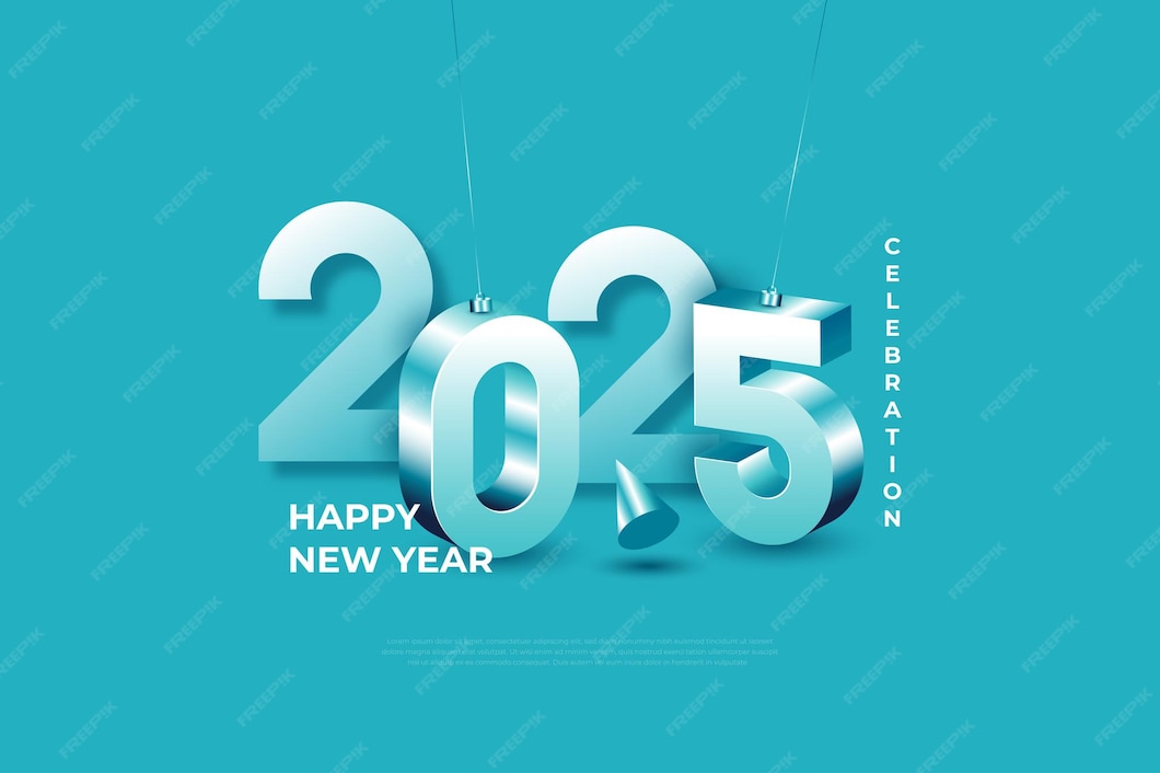 Gelukkig nieuwjaar 2025 ontwerpsjabloon 2025 nieuwjaar viering concept