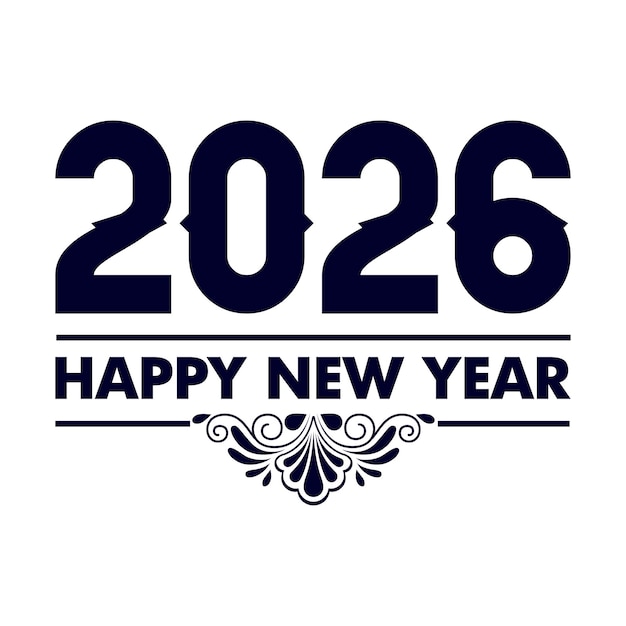 Gelukkig Nieuwjaar 2026 Tekstontwerp Vector 2026 Nummerontwerp Template