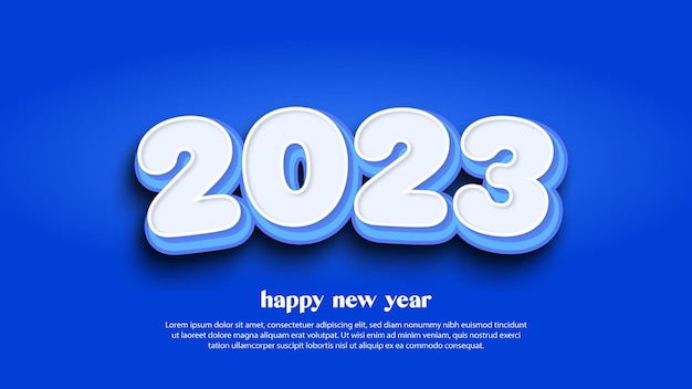gelukkig nieuwjaar ext ontwerp 2023 nummer ontwerpsjabloon vectorillustratie