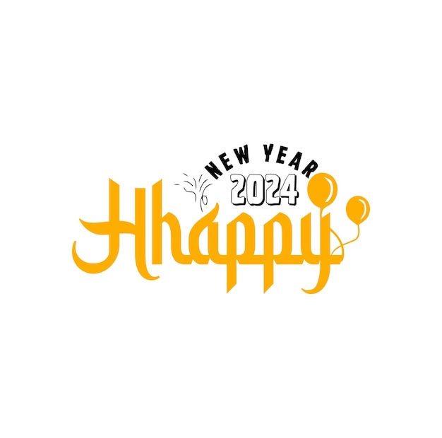 Gelukkig nieuwjaar ontwerp geweldig logo