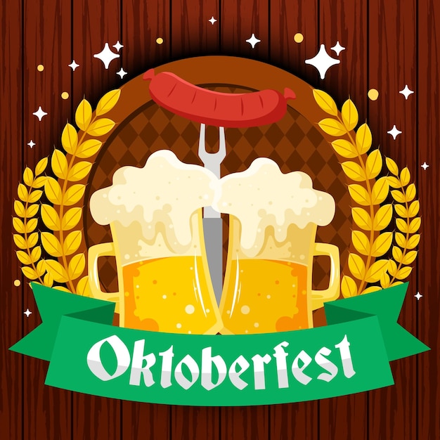 Gelukkig Oktoberfest Illustratie