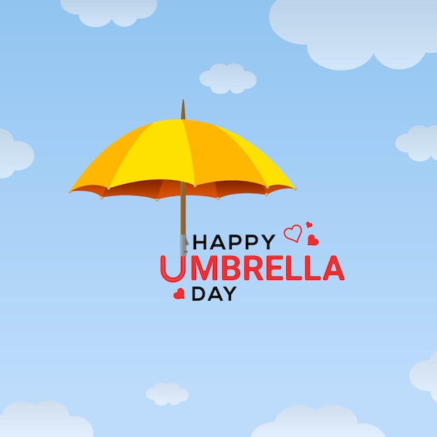 Gelukkig paraplu dag viering illustratie