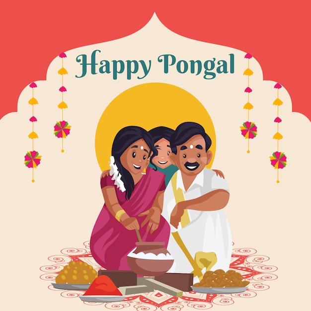 Gelukkig pongal-sjabloon voor spandoek