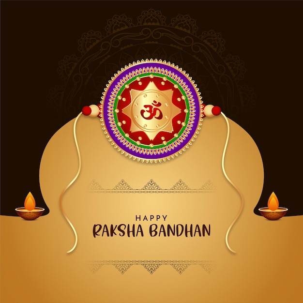 Gelukkig Raksha Bandhan Indiase festival decoratieve culturele achtergrond