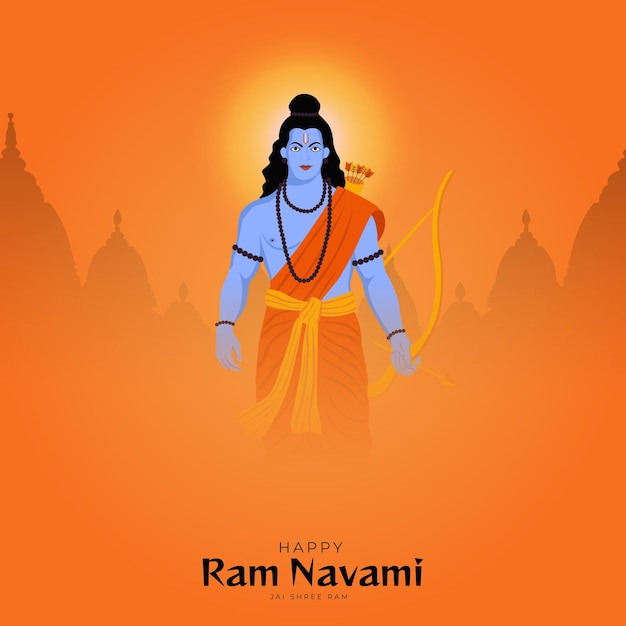 Gelukkig Ram Navami festival van India Social Media Post