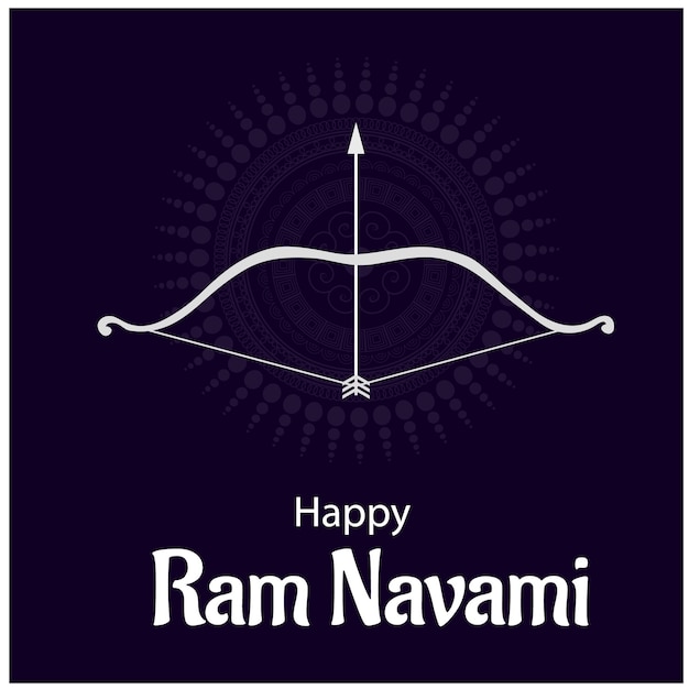 Gelukkig Ram Navami Indian Hindu Festival Vector Design