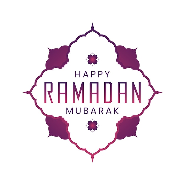 Gelukkig Ramadan Mubarak logo vector ontwerp