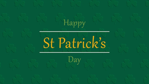 Gelukkig st. patrick's day achtergrondontwerp in platte stijl. vectorvoorraadillustratie.