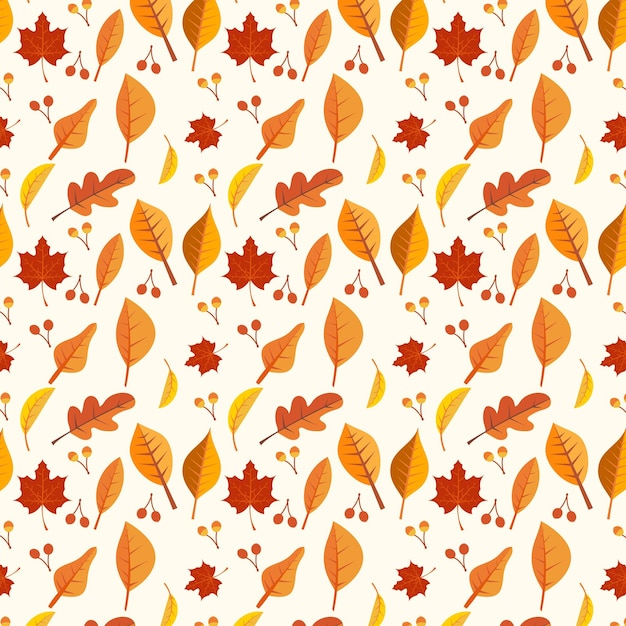 Vector gelukkig thanksgiving naadloos patroon met butternut squash blad vector perfect voor banner poster