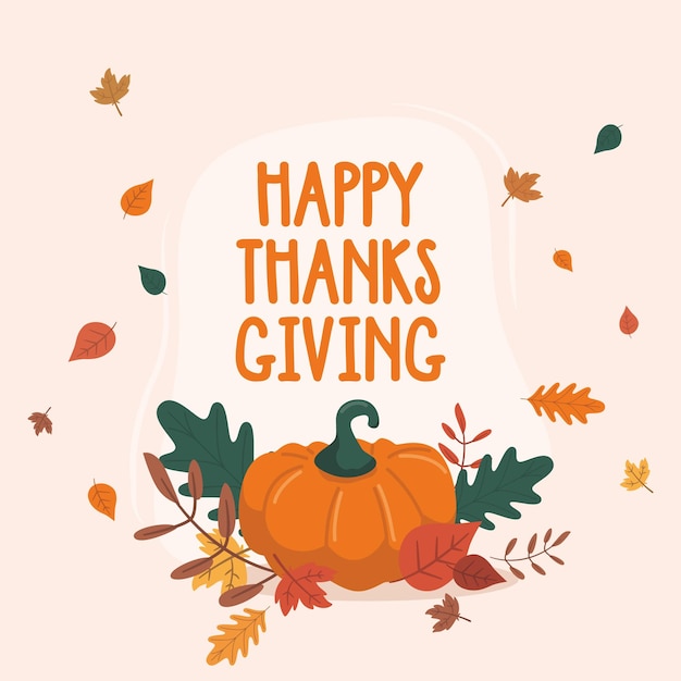 Vector gelukkig thanksgiving-ontwerp