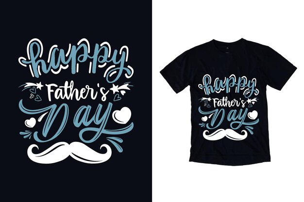Gelukkig vaderdag typografie t-shirtontwerp