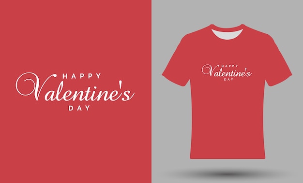 Gelukkig Valentijnsdag bericht t-shirt ontwerp