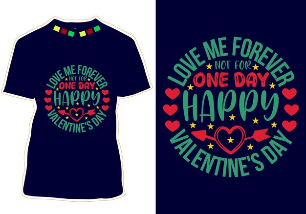 Gelukkig valentijnsdag t-shirt ontwerp