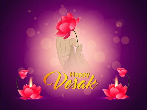 Gelukkig vesak feest wenskaart