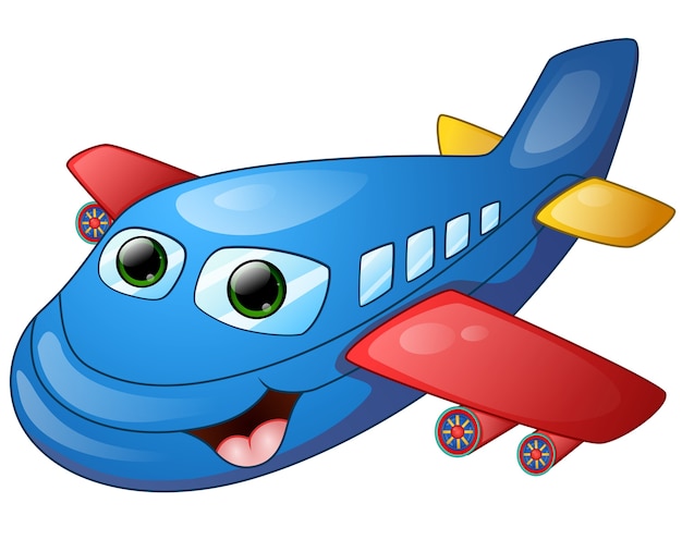 Gelukkig vliegtuig cartoon