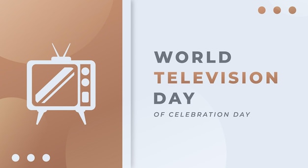 Gelukkig Wereld Televisie Dag Viering Ontwerp Illustratie voor Achtergrond Poster Banner Reclame