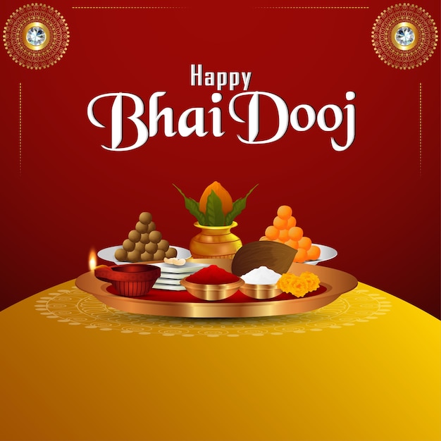 Vector gelukkige bhai dooj viering achtergrond