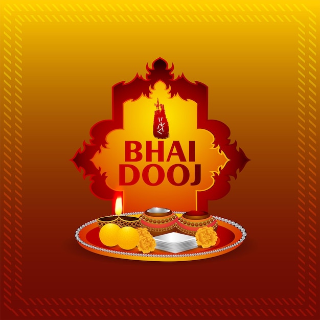 Gelukkige bhai dooj-vieringskaart